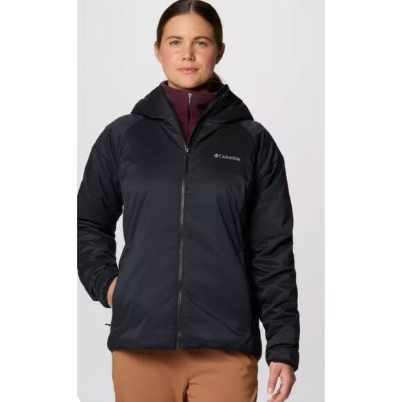 Columbia Jacket Womens Medium Black Hooded Kruser Ridge‎ III Plush Softshell - Picture 1 of 8